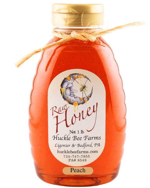 Peach Infused Honey - Huckle Bee Farms LLC