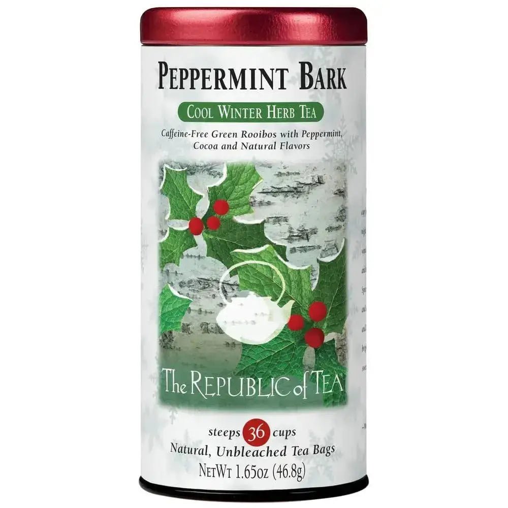 🎄 Peppermint Bark Herb Tea Bags 🎄 - Tin 36 Tea Bags - Huckle Bee Farms LLC