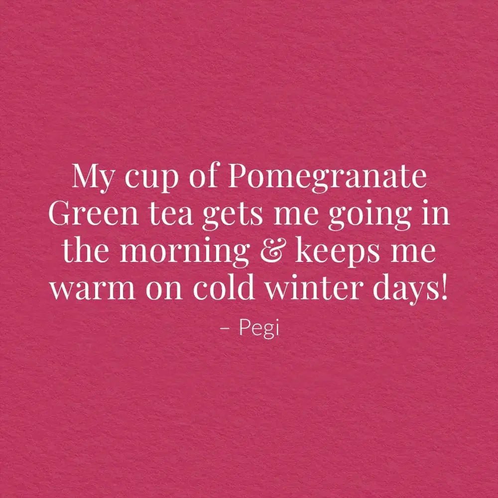 Pomegranate Green SuperFruit Tea Bags - Tin 50 Tea Bags - Huckle Bee Farms LLC