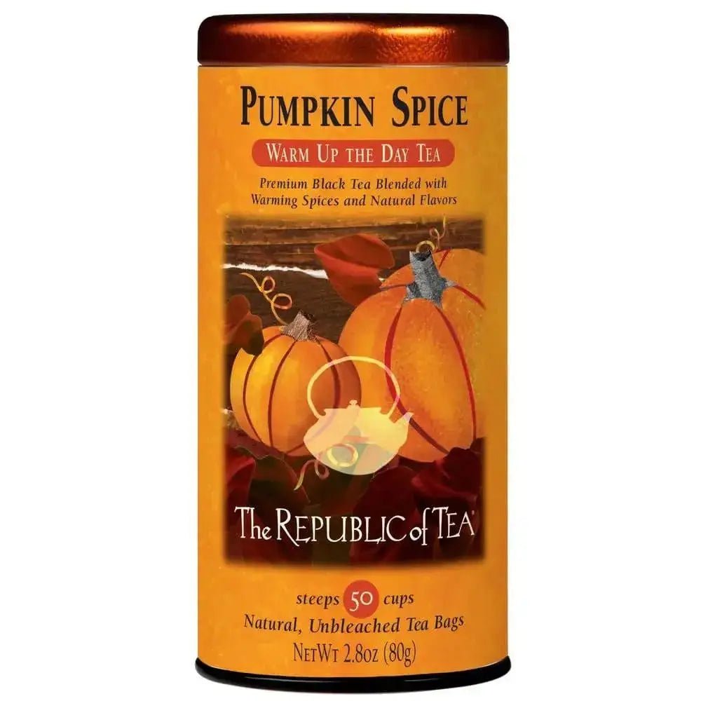 🍁 Pumpkin Spice Black Tea Bags 🍁 - Tin 50 Tea Bags - Huckle Bee Farms LLC