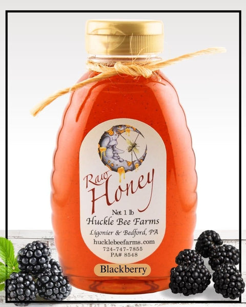 Pure Blackberry Infused Honey - Huckle Bee Farms LLC