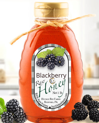 Pure Blackberry Infused Honey - Huckle Bee Farms LLC