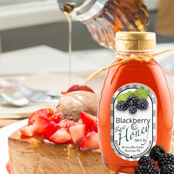 Pure Blackberry Infused Honey - Huckle Bee Farms LLC