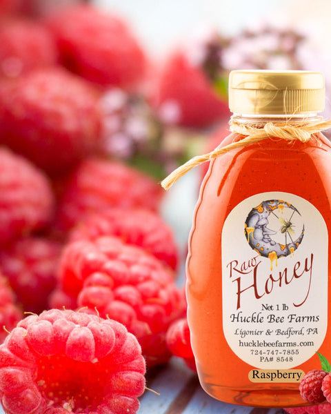 Raspberry Infused Honey - Huckle Bee Farms LLC