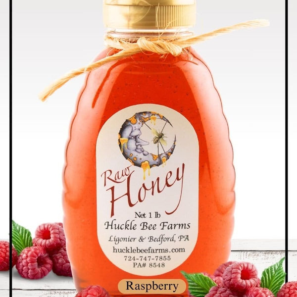 Raspberry Infused Honey - Huckle Bee Farms LLC