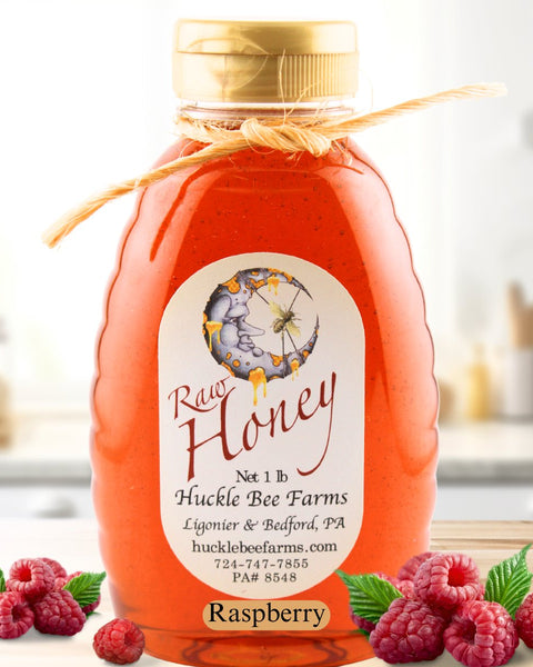 Raspberry Infused Honey - Huckle Bee Farms LLC