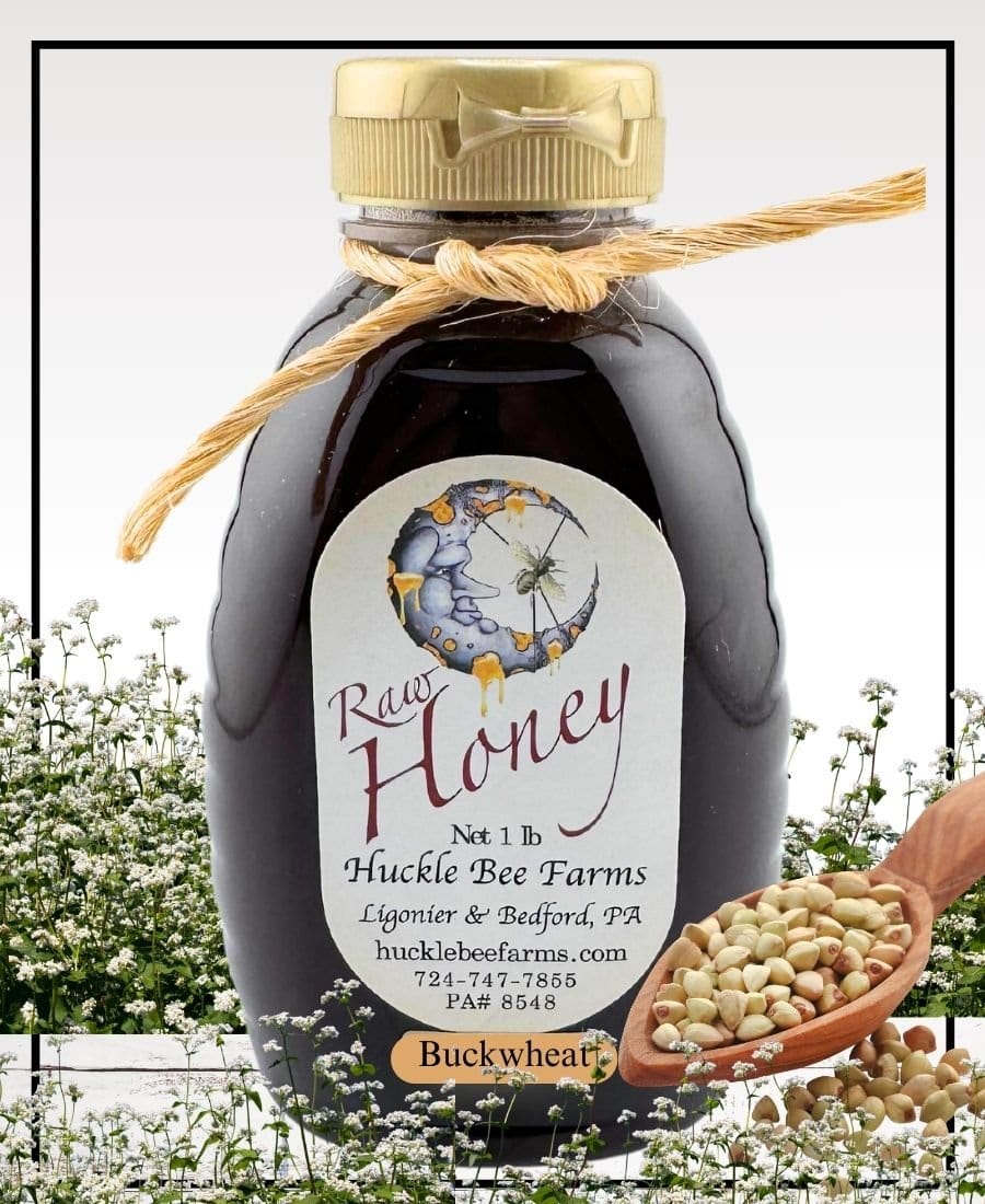 Raw Buckwheat Honey - Huckle Bee Farms LLC