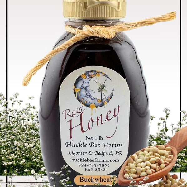 Raw Buckwheat Honey - Huckle Bee Farms LLC