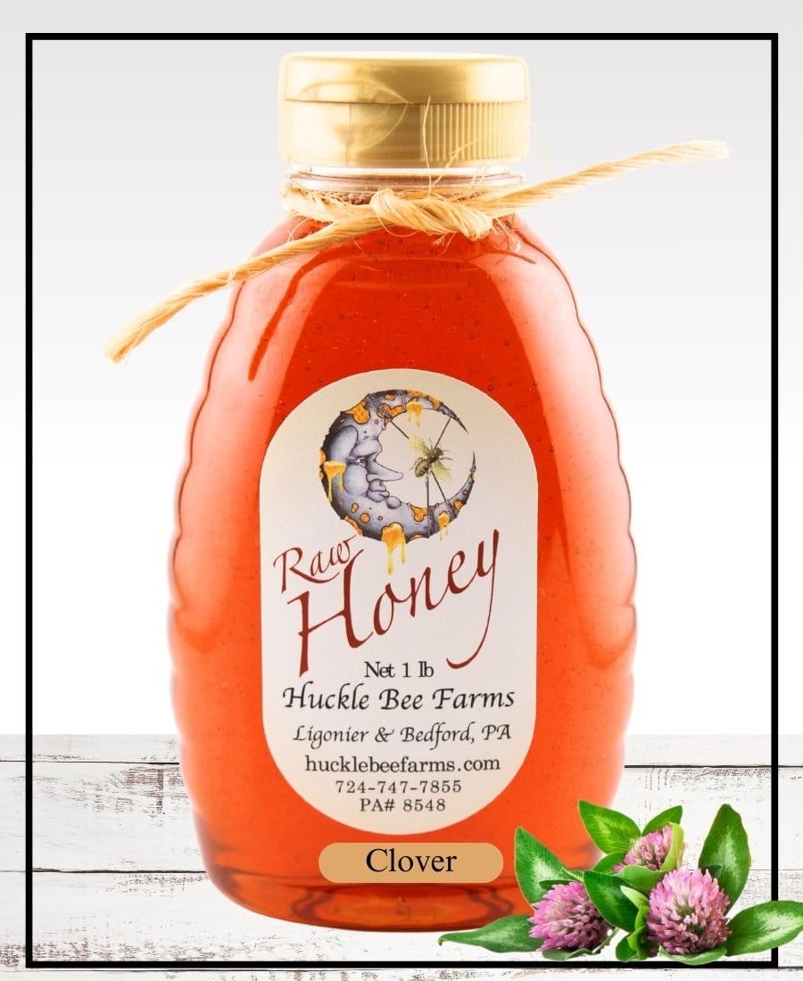 Raw Clover Honey - Huckle Bee Farms LLC