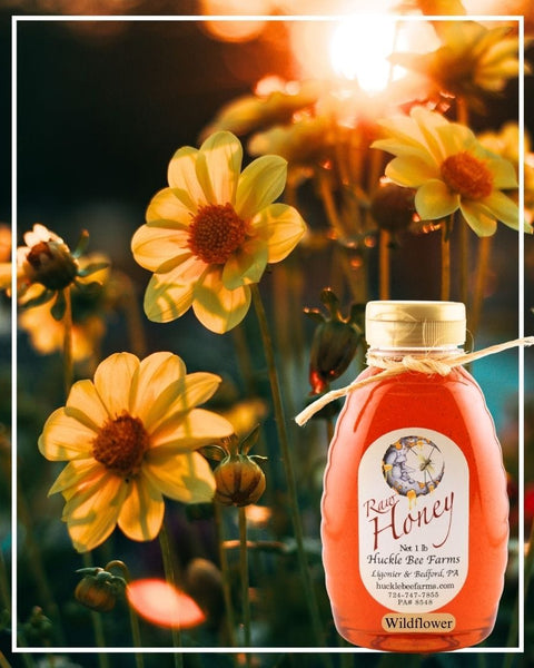 Raw Wildflower Honey - Huckle Bee Farms LLC