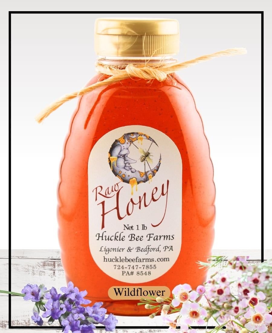 Raw Wildflower Honey - Huckle Bee Farms LLC