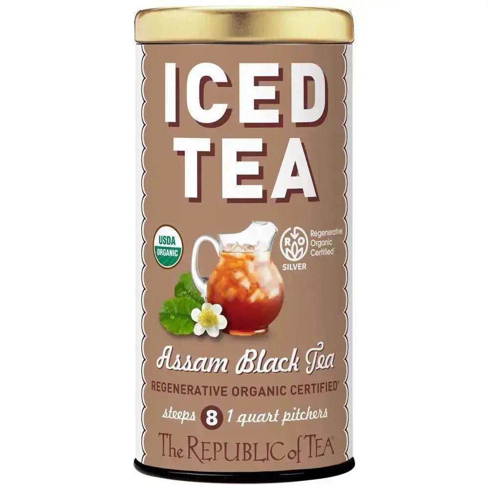 Regenerative Organic Certified® Assam Black Iced Tea Pouches - 8 Pouches - Huckle Bee Farms LLC