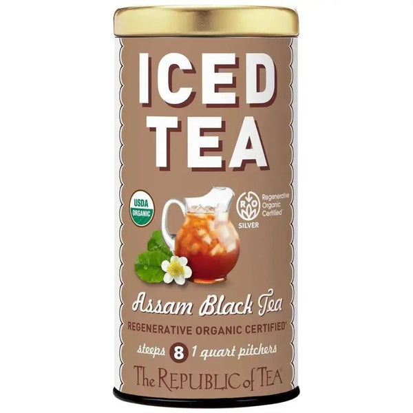 Regenerative Organic Certified® Assam Black Iced Tea Pouches - 8 Pouches - Huckle Bee Farms LLC