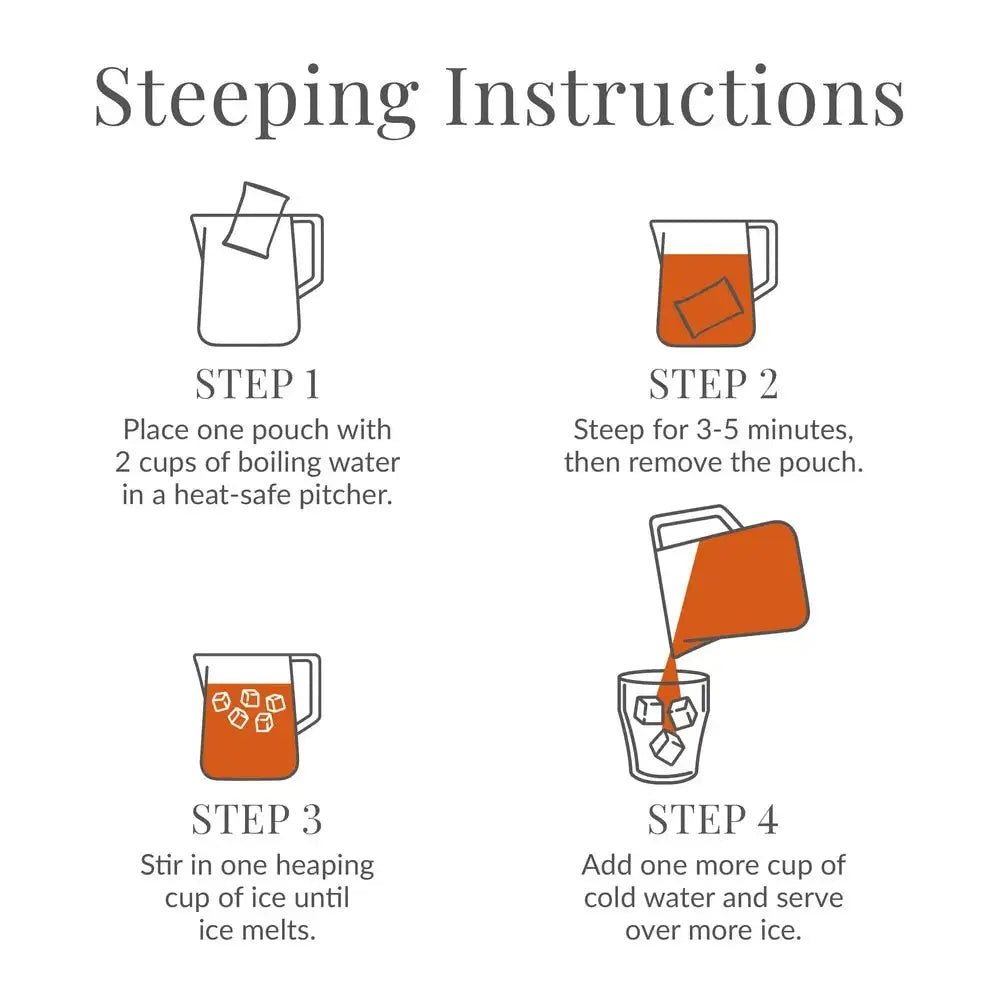 Regenerative Organic Certified® Assam Black Iced Tea Pouches - 8 Pouches - Huckle Bee Farms LLC