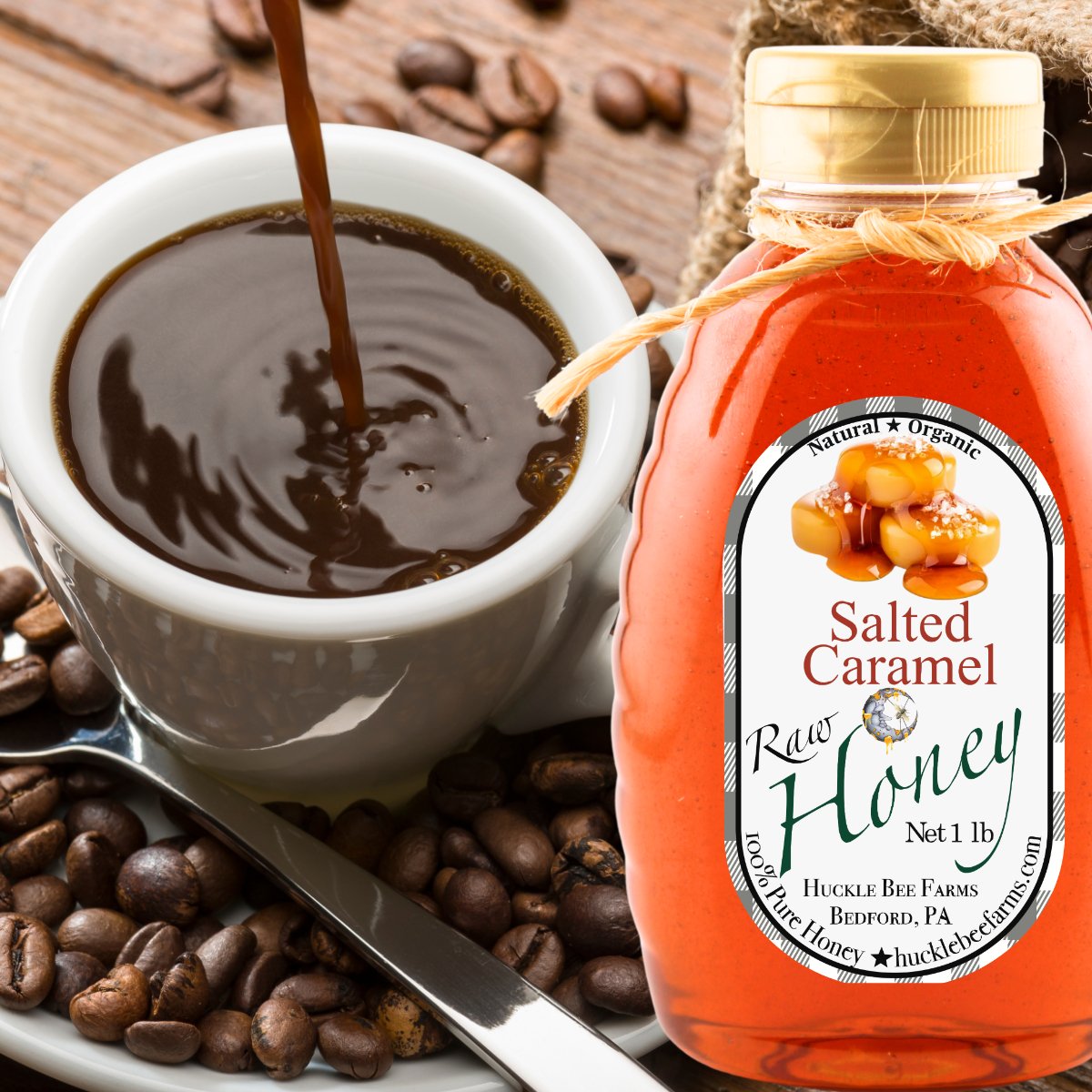 Salted Caramel Honey - Huckle Bee Farms LLC