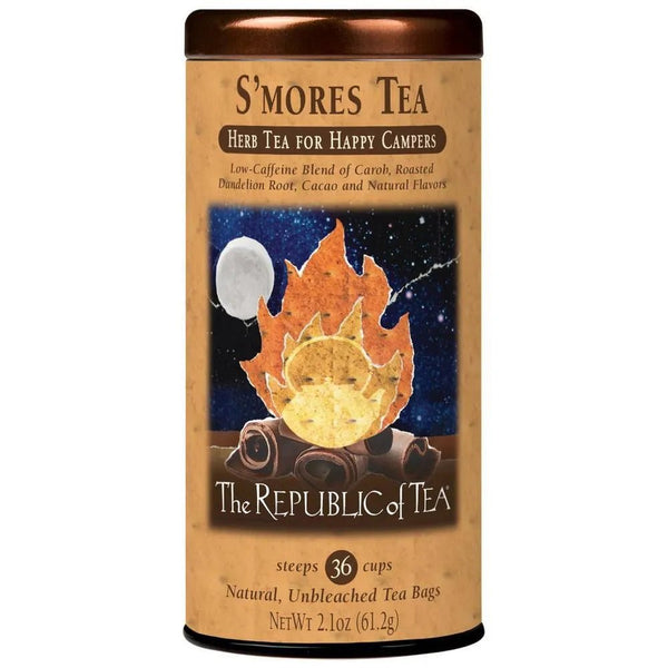🍁 S'mores Herbal Tea Bags - Tin 36 Tea Bags - Huckle Bee Farms LLC