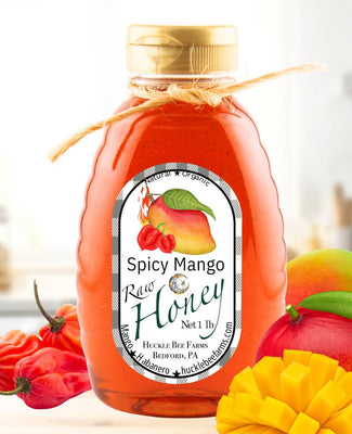 Spicy Mango Habanero Honey - Tropical Sweetness & Heat - Huckle Bee Farms LLC