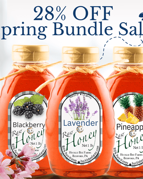 Spring Bundle Sale - Blackberry, Lavender, Pineapple Honey - Huckle Bee Farms LLC