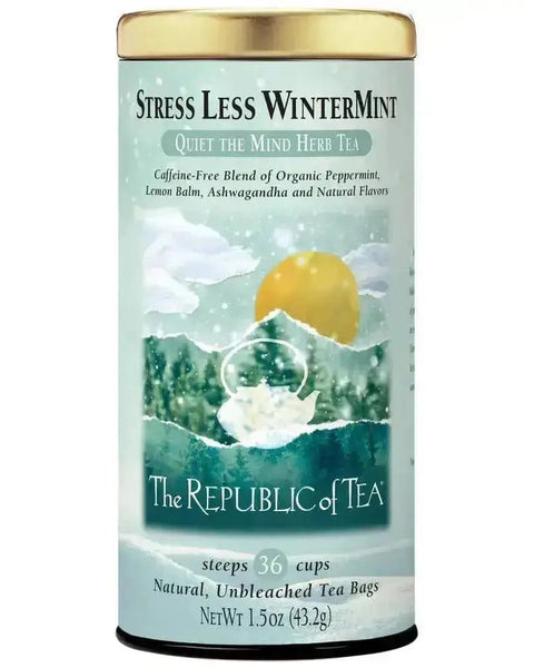 🎄 Stress Less WinterMint Tea Bags 🎄 - Tin 36 Tea Bags - Huckle Bee Farms LLC