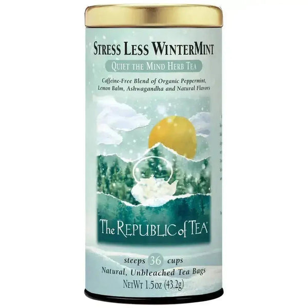 🎄 Stress Less WinterMint Tea Bags 🎄 - Tin 36 Tea Bags - Huckle Bee Farms LLC