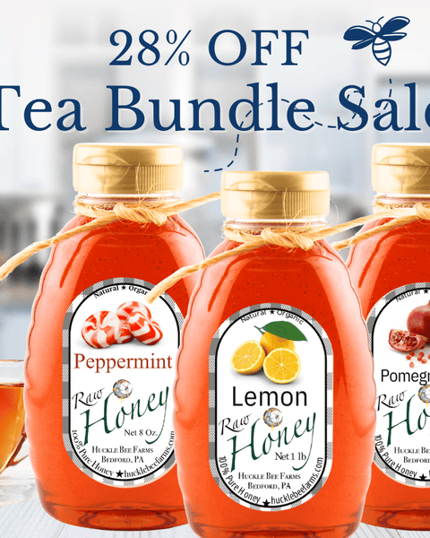 Tea Lover’s Honey Bundle – Peppermint, Lemon & Pomegranate Honeys - Huckle Bee Farms LLC