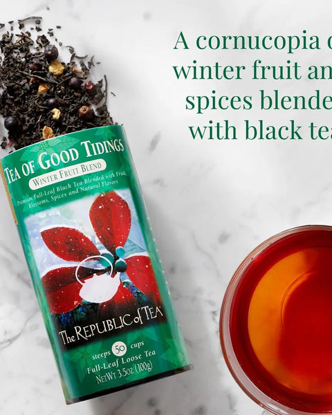 🎄 Tea of Good Tidings Full - Leaf Tea 🎄 - Tin - Full Leaf - 50 Cups - Huckle Bee Farms LLC