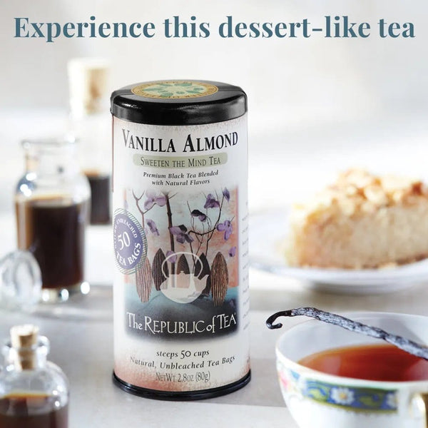 Vanilla Almond Black Tea Bags - Tin 50Tea Bags - Huckle Bee Farms LLC