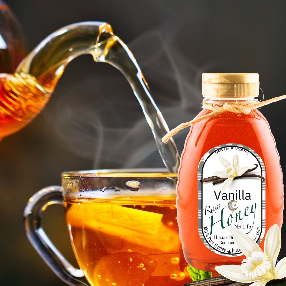 Delicious Vanilla Bean Infused Honey - 100% Pure Quality