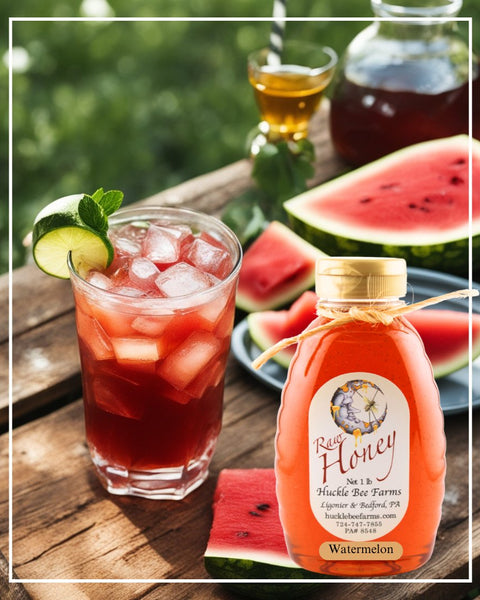 Watermelon Infused Honey - Huckle Bee Farms LLC