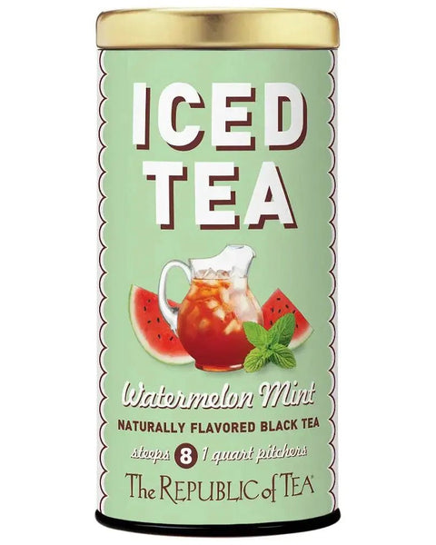 Watermelon Mint Black Large Iced Tea Pouches - 8 Pouches - Huckle Bee Farms LLC