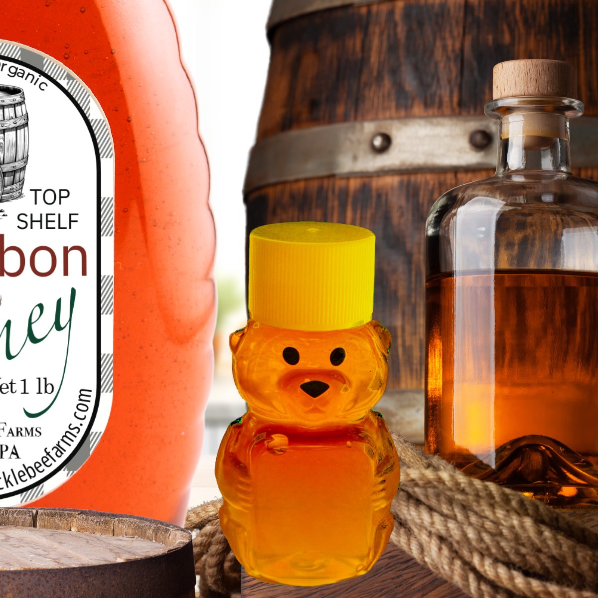Wholesale Bourbon Infused Honey - Huckle Bee Farms LLC