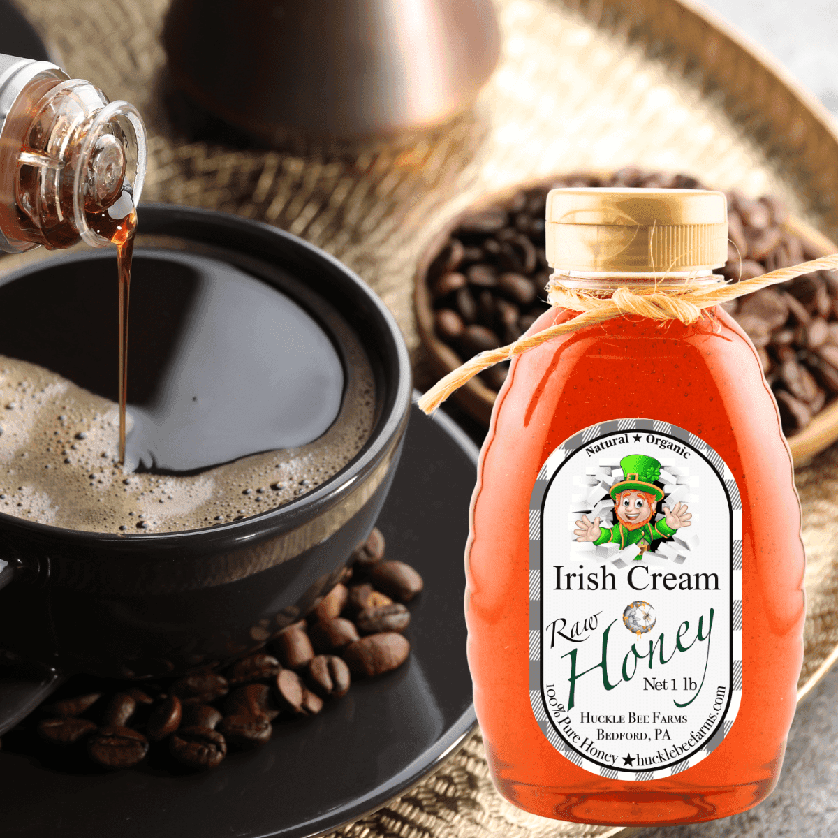 Wholesale Irish Cream Honey 🍀 - Huckle Bee Farms LLC