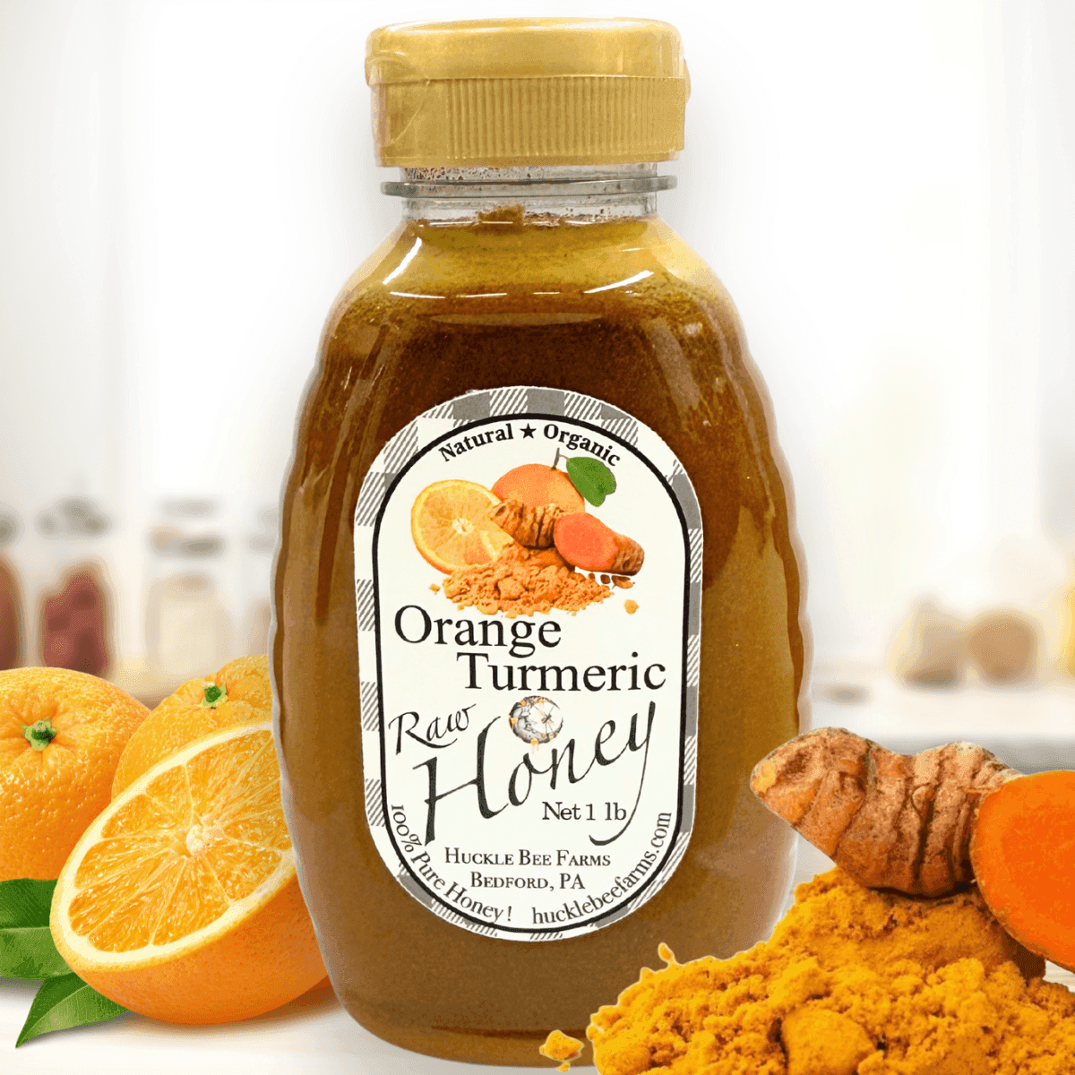 Wholesale Orange Turmeric Honey ❤️ Immune Boosting Antioxidant Blend - Huckle Bee Farms LLC