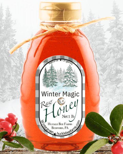 Winter Magic Honey: Enchanting Wintergreen Essence - Huckle Bee Farms LLC