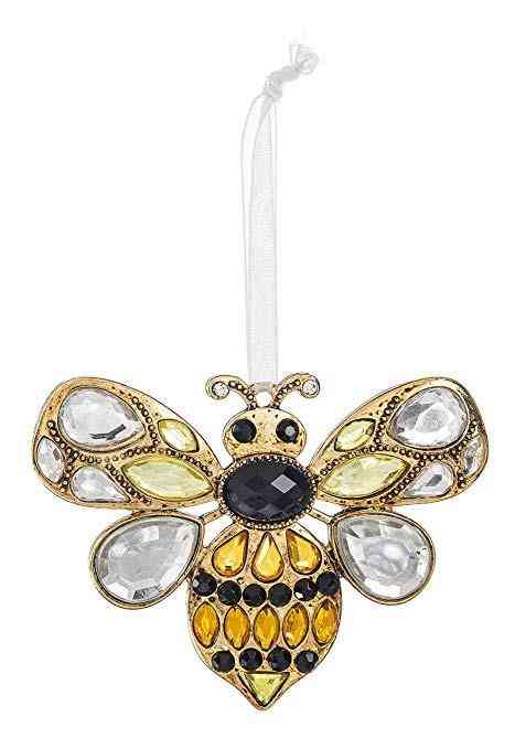 Honey Bee  Crystal Ornament - Huckle Bee Farms LLC