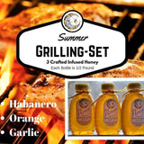 Summer Grilling Set of Crafted Infused Honeys - Huckle Bee Farms LLC